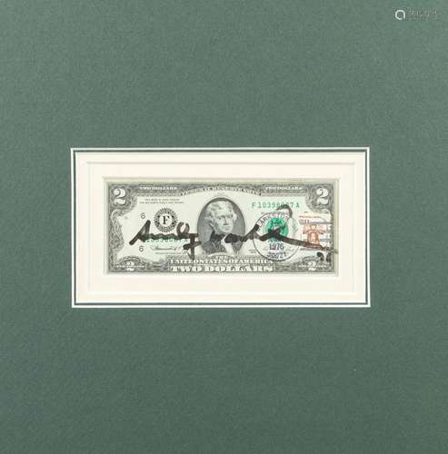 Andy WARHOL (1928-1987) 'Two dollars' (c.1976). (15 ...