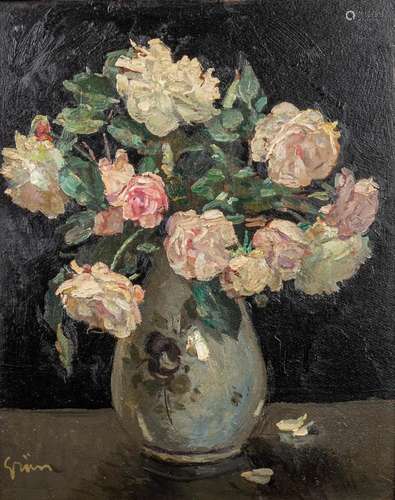 Jules Alexandre GRÜN (1868-1934) 'Flower Vase - Bouquet ...