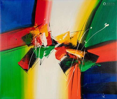 Lee COLE (1954) 'No title' an abstract painting, acr...