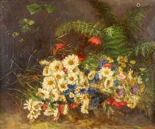 No signature found, a flower painting, oil on canvas. 20th c...