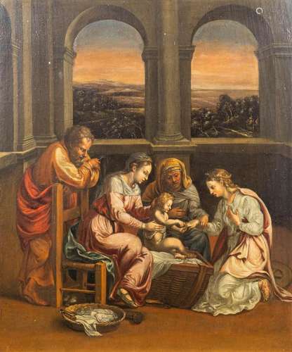 No signature found 'Biblical scène' a painting, oil ...