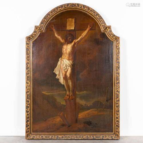 No signature found 'Golgotha' a large painting, oil ...