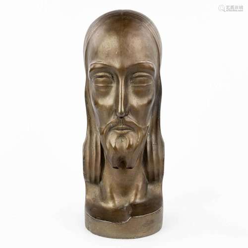 Jan ANTEUNIS (1896-1973) 'Christ' a bust made of pla...