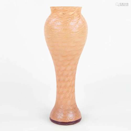 Pallme König, a vase made of glass in art nouveau style. (H:...