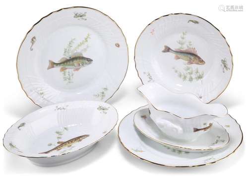 A MID 20TH CENTURY ITALIAN, RICHARD GINORI FISH DINNER SERVI...