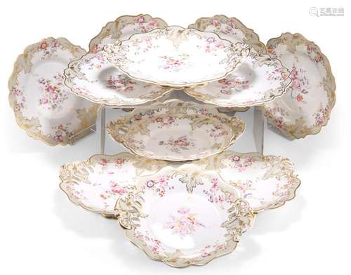 A JOHN RIDGWAY PORCELAIN "ROCOCO REVIVAL" PART DES...