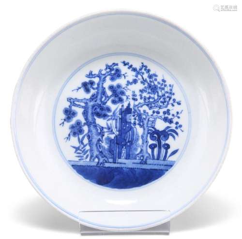 A CHINESE BLUE AND WHITE 'THREE FRIENDS OF WINTER' D...