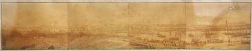 A 19TH CENTURY SEPIA PANORAMIC PHOTOGRAPH, 'THE ELPINSTO...