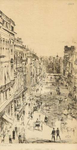 J.M WHISTLER (1834-1903), ST JAMES' STREET LONDON, signe...