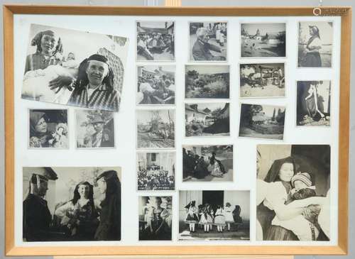 A FRAMED GROUP OF BLACK AND WHITE PHOTOGRAPHS OF HUNGARY, va...