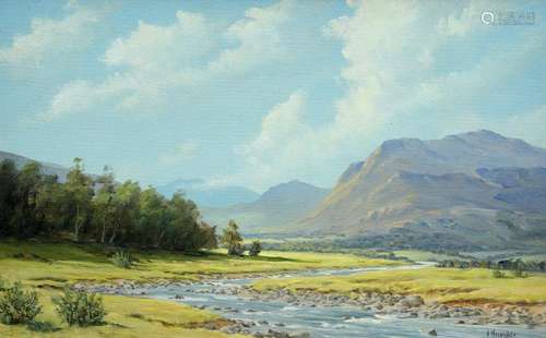 A*** MACDONALD, RIVER LANDSCAPE, signed lower right, oil on ...