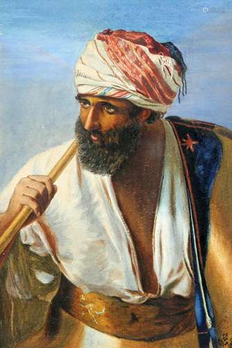 FREDERICK GOODALL (1822-1904), PORTRAIT OF AN ARAB GENTLEMAN...