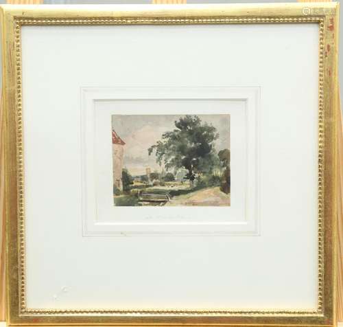 THOMAS CHURCHYARD (1798-1865), "AT HASKETON", insc...