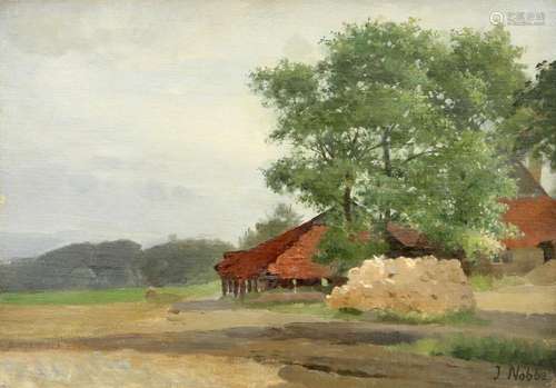 JACOB NÖBBE (FLENSBURG, 1850-1919), LANDSCAPES, two oils on ...