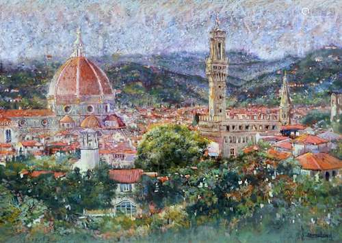 TONY BRUMMELL SMITH (BORN 1949), FLORENCE FROM THE BOBOLI GA...