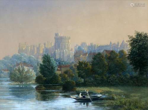 JOHN CHASE (1810-1879), A VIEW OF WINDSOR CASTLE, signed and...