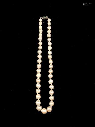 Collier ras de cou de perles de culture baroque (dia moyen 7