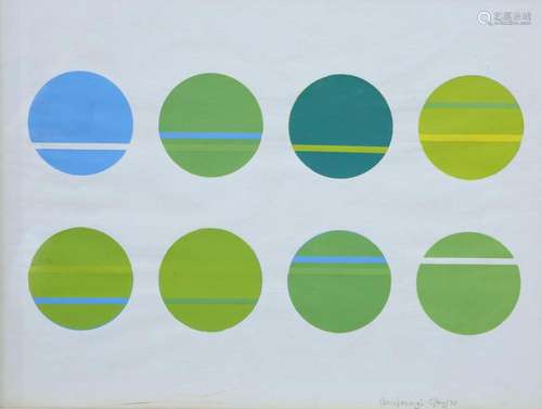 CHRIS JENNINGS, CIRCLES, signed and dated '15/Aug/70'...