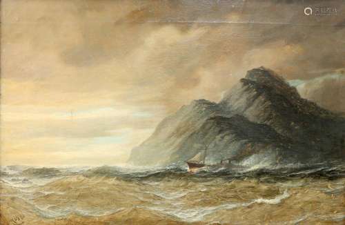 DAVID JAMES (1853-1904), COASTAL SCENE, signed and dated ...