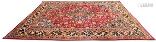 A PERSIAN MASHAD CARPET, early 20th Century, hand-knotted, t...