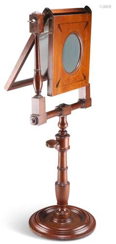 A GEORGE III MAHOGANY AND INLAID ZOGRASCOPE, typical form an...