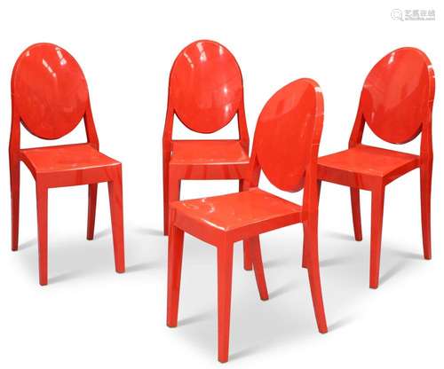 DESIGNED BY PHILIPPE STARCK FOR KARTELL, A SET OF FOUR VICTO...