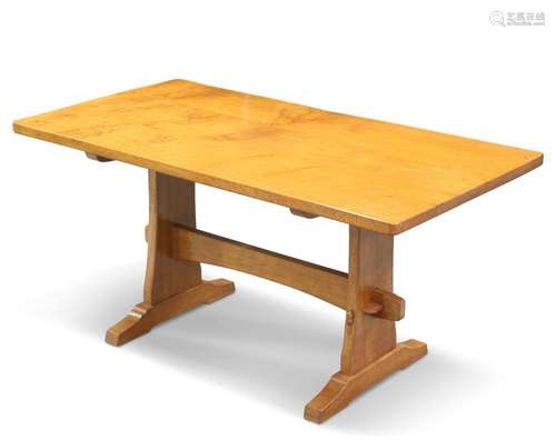 COLIN ALMACK, A BEAVERMAN OAK DINING TABLE, the rectangular ...