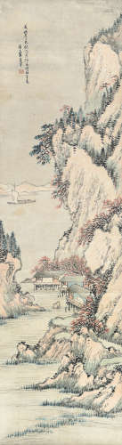 清 叶道芬 丁巳（1857）年作 秋色山居图 设色纸本 立轴