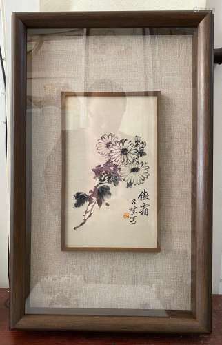 田世光 花卉镜框画芯