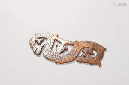 Carved S-Shape Dragon Pendant