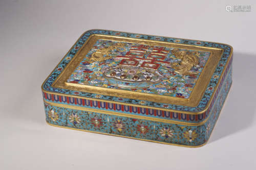 Cloisonne Enamel Marriage Box and Cover