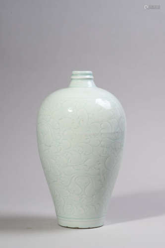 Misty-Blue Glaze Meiping Vase