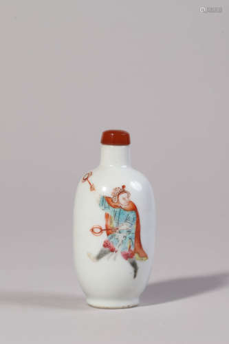 White Glaze Figure Snuff Bottle