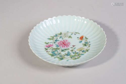 Famille Rose Floral Plate