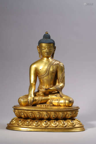 Gilt Bronze Figure of Shakyamuni