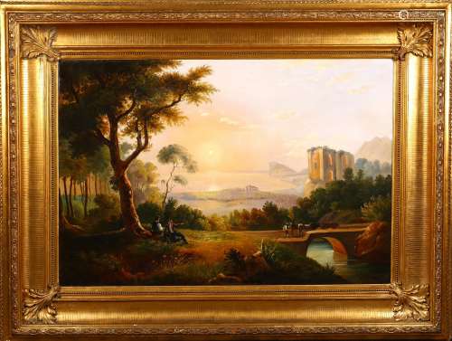 18TH - 19TH CENTURY OIL ON CANVAS PAINTING