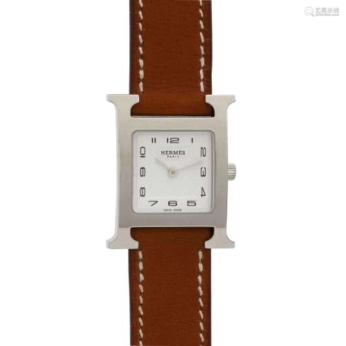 Hermès wristwatch 'HEURE H 21x21mm'.