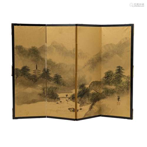 A Japanese Four-Panel Screen.