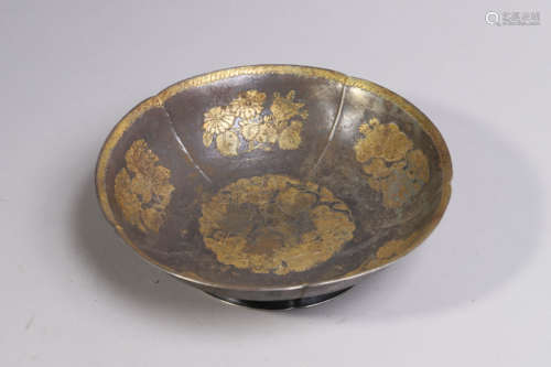 Silver Gilding Phoenix Bowl