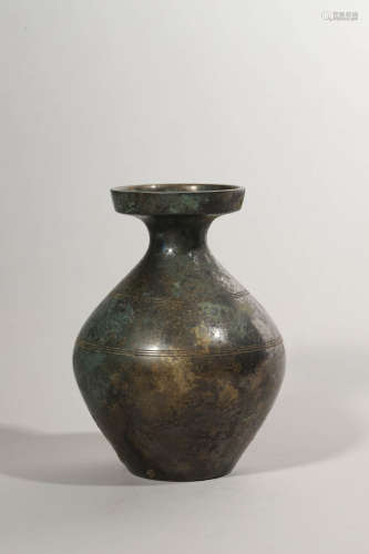 Bronze Dish-Top Vase