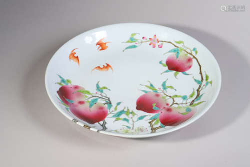 Famille Rose Peaches&Bats Plate