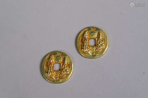 Two Chinese Metal Coins