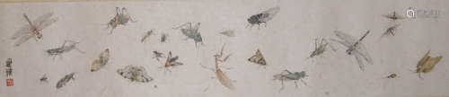 Chinese Insects Painting Paper, Qi Baishi Mark