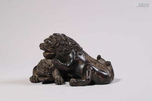 Bronze Lion Group Censer