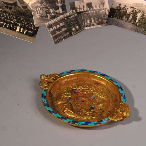 Gilt Bronze Double-Eared Plate