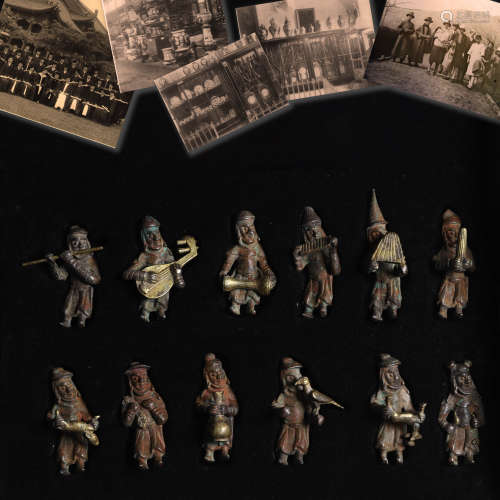 Set of Twelve Silver Gilding Figurines