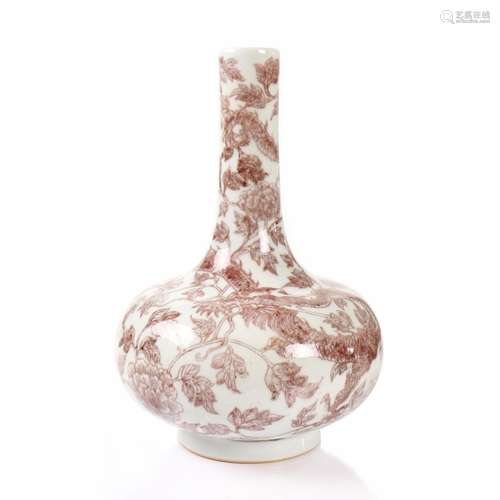 A Chinese Red Glazed Porcelain Vase