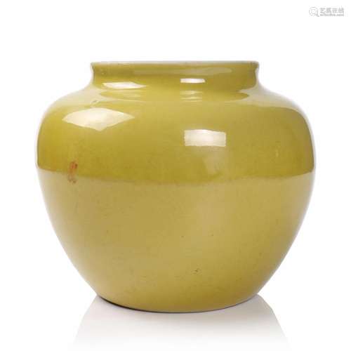 A Chinese Yellow Glazed Porcelain Jar