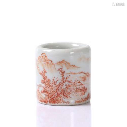 A Chinese Famille Rose Porcelain Ring