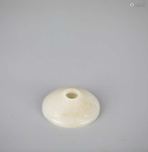 China Hotan White Jade Pen Washing,18th